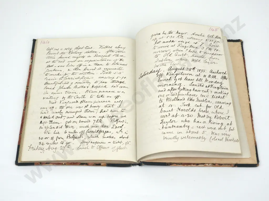 Set of Four Hand Written Military Related Journals  Image 1++