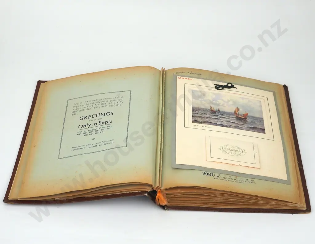 Sample Book For Lonsdale & Bartholomew's "Art Series" Greeting Cards. Probably Circa 1910 Image 1++