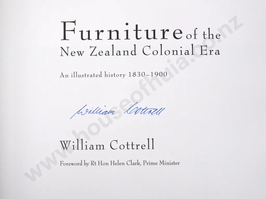 Cottrell, William; Furniture of the New Zealand Colonial Era Image 1++