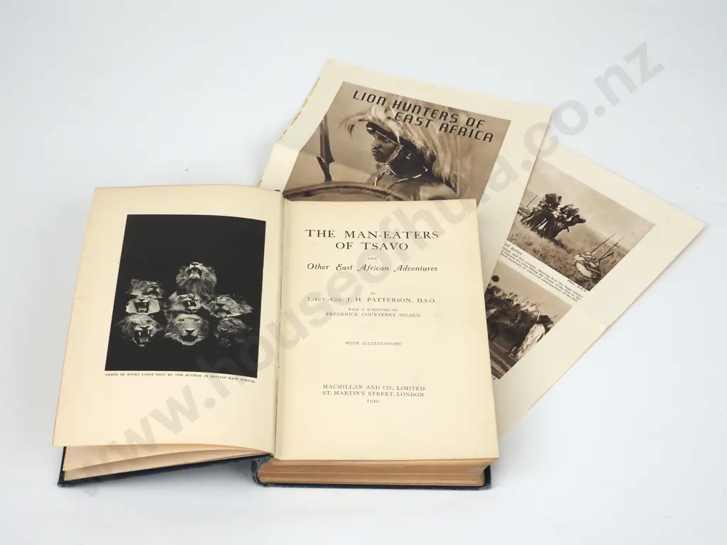 J. H. Patterson, The Man - Eaters of Tsavo and Other East African Adventures, MacMillan & Co, 1910 reprint Image 1++