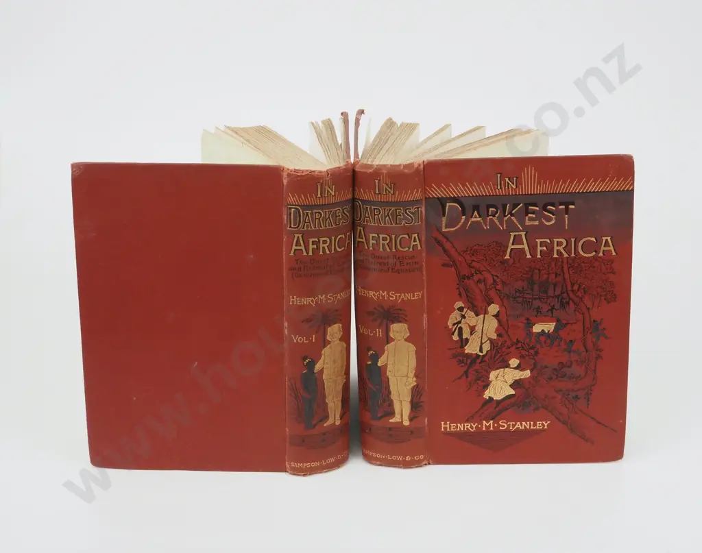In Darkest Africa, Henry Stanley, Sampson Low, London 1890, 2 Vols. First Edition  Image 1++