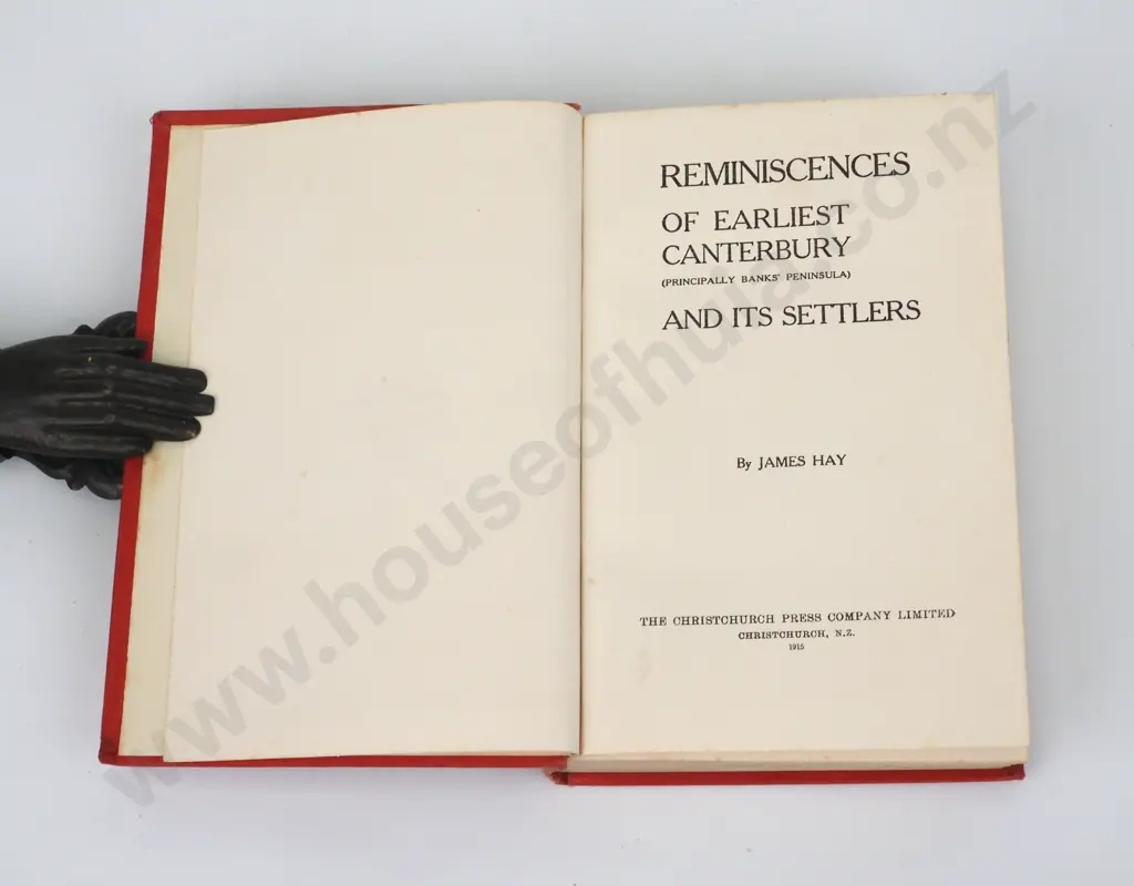 Hay, James; Reminiscences of Earliest Canterbury and Its Settlers Image 1++