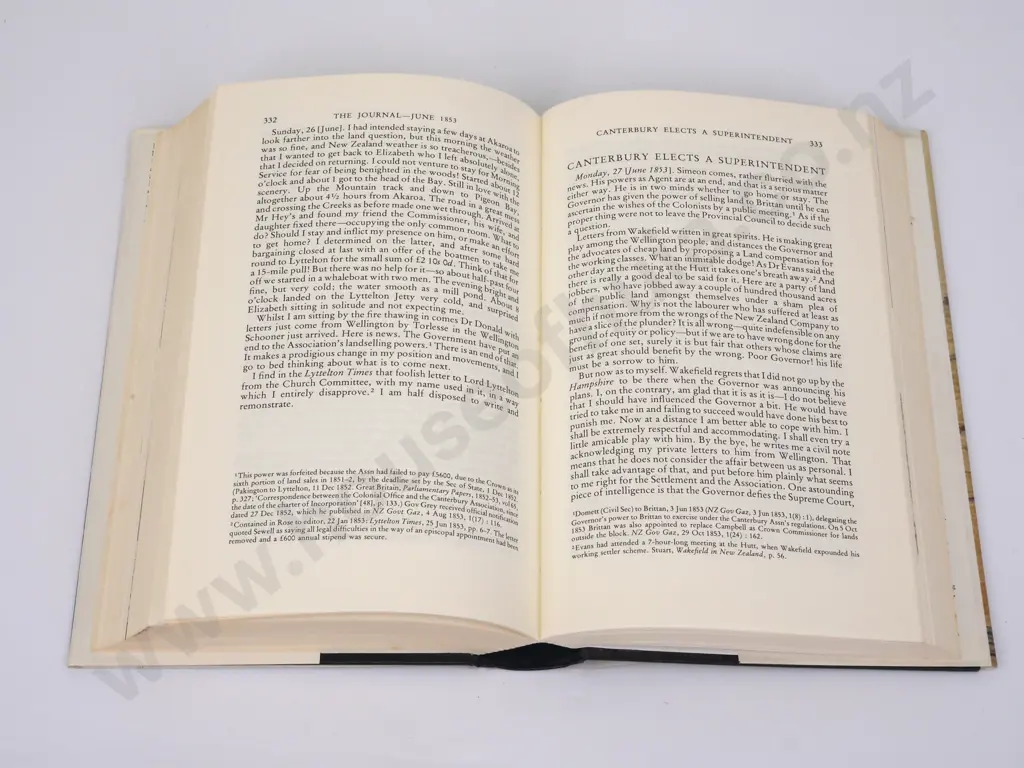 The Journal Of Henry Sewell  1853 - 7 Volume. McIntyre W. David. Whitcoulls. 1980 Image 1++