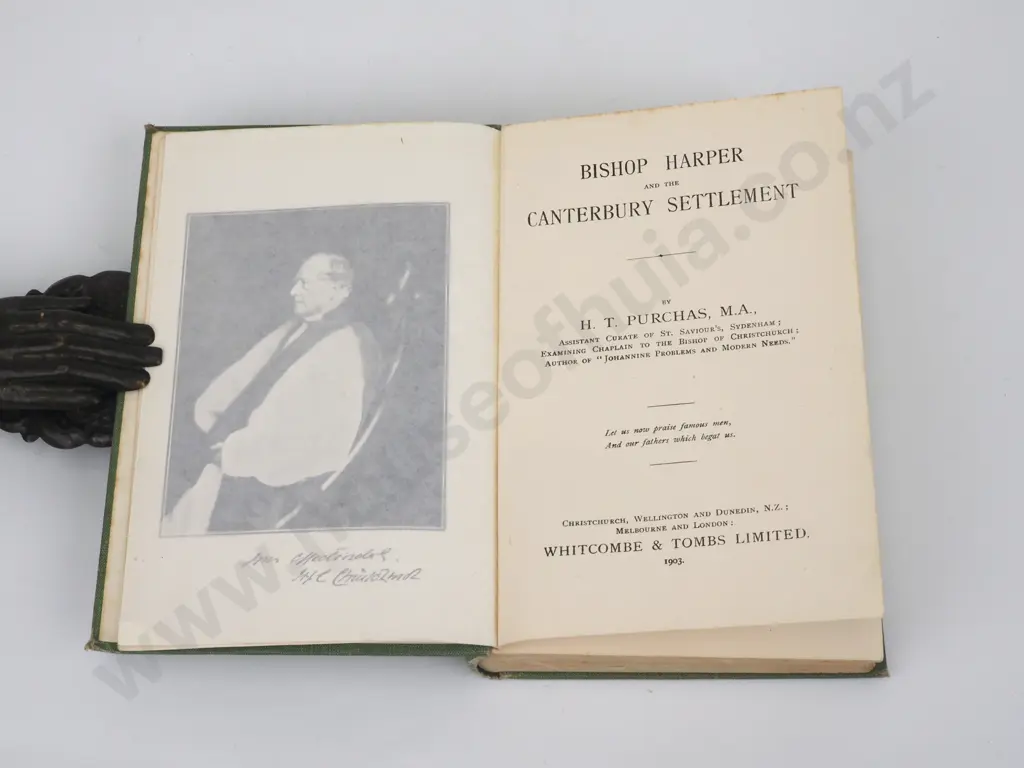Purchas, H.T., M.A.; Bishop Harper and the Canterbury Settlement Image 1++