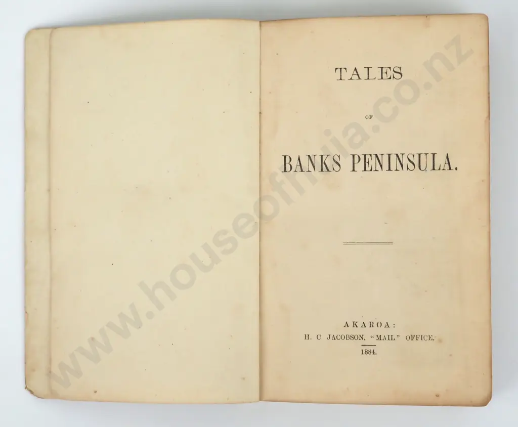 Jacobson, H.C.; Stories of Banks Peninsula Image 1++