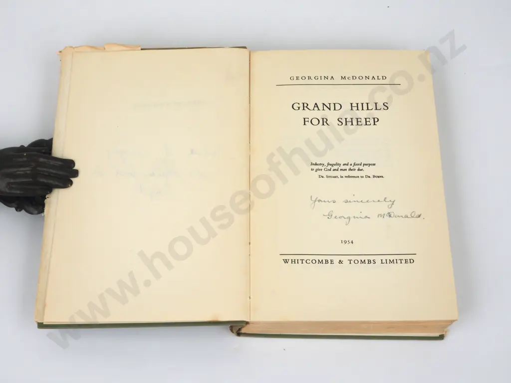 McDonald, Georgina; Grand Hills For Sheep.  Whitcomb & Tombs, 1954. Image 1++