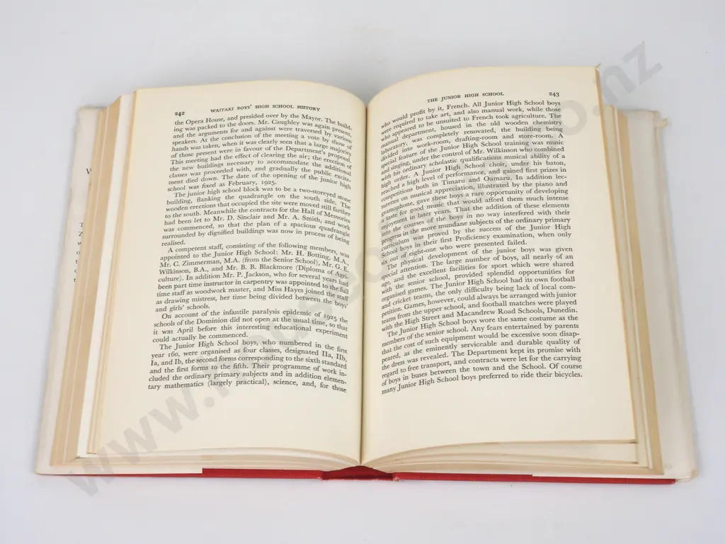 McDonald, K.C.; A History Of Waitaki Boys' High School  1883 - 1958. Image 1++