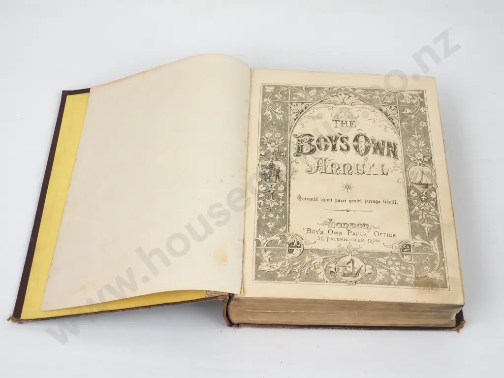 Boys Own Manual Book, London, 1884. Binding broken, some pages loose. Image 1++