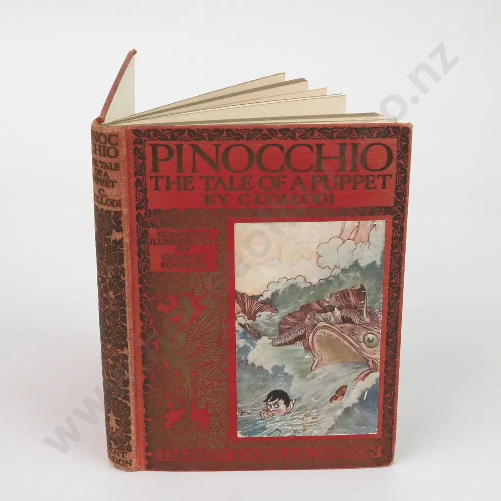 Carlo Collodi, Pinococchio, The Tale of a Puppet, Illustrations by Charles Folkard, Dent 1926 Image 1++