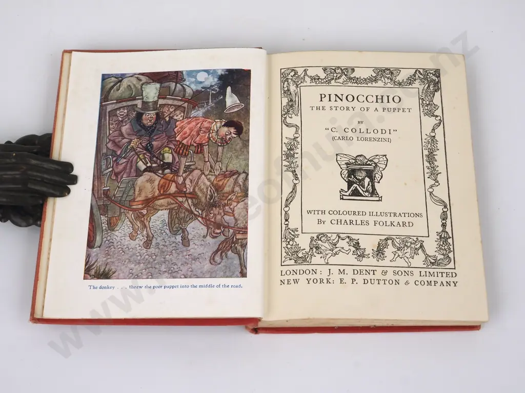 Carlo Collodi, Pinococchio, The Tale of a Puppet, Illustrations by Charles Folkard, Dent 1926 Image 1++