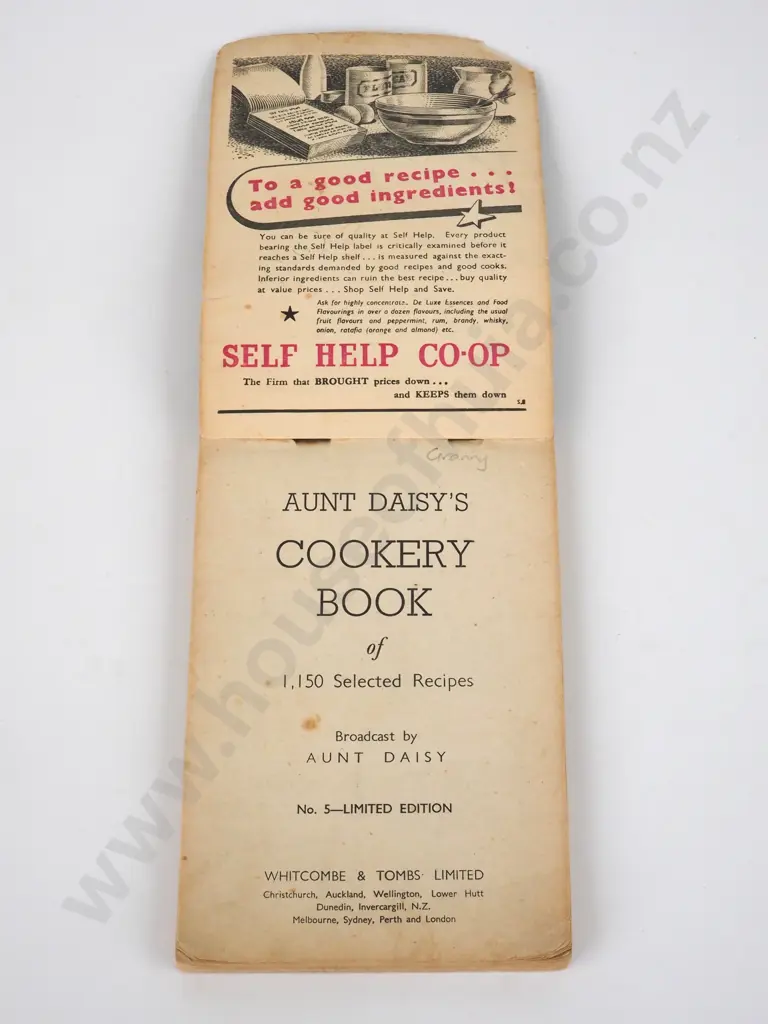 Aunt Daisy Cookery. No 5. Image 1++