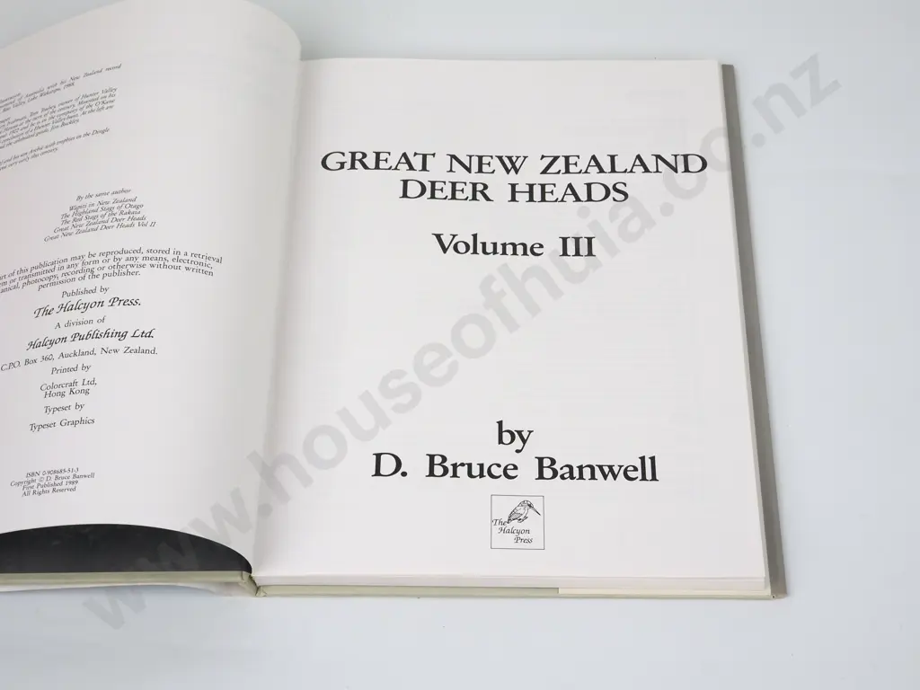 Banwell, D. Bruce; Great New Zealand Deer Heads, Volume 3 Image 1++