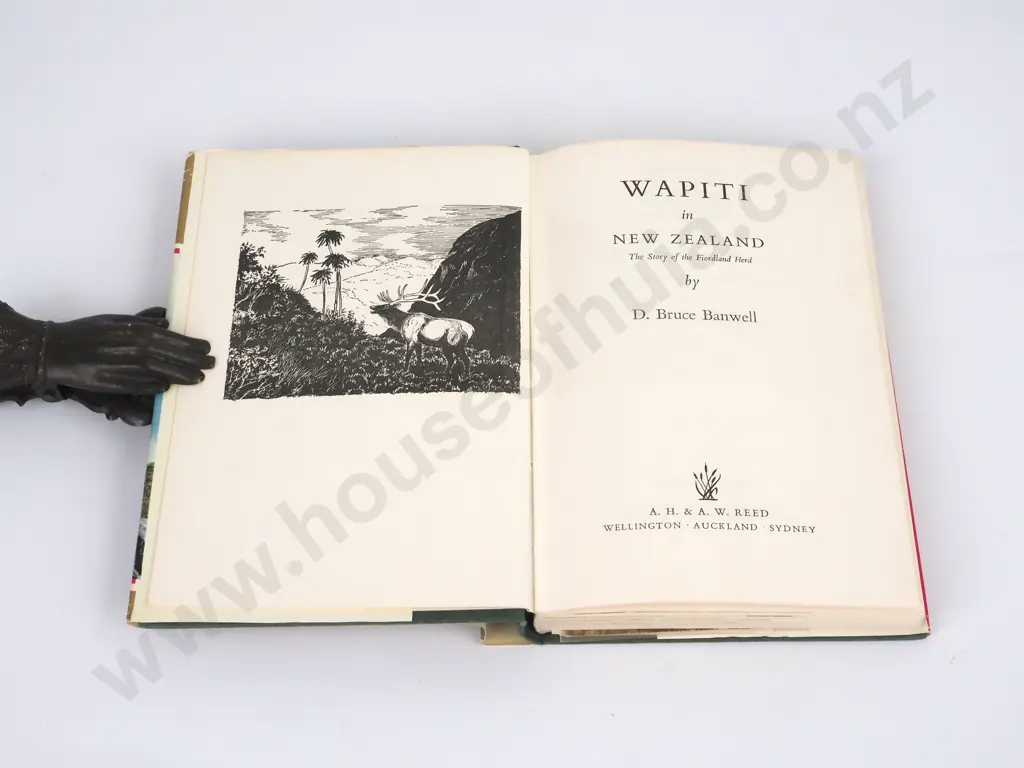 Wapiti in New Zealand : history of the Fiordland Herd - D. Bruce Banwell. Printed By Halstead Press, Sydney Image 1++