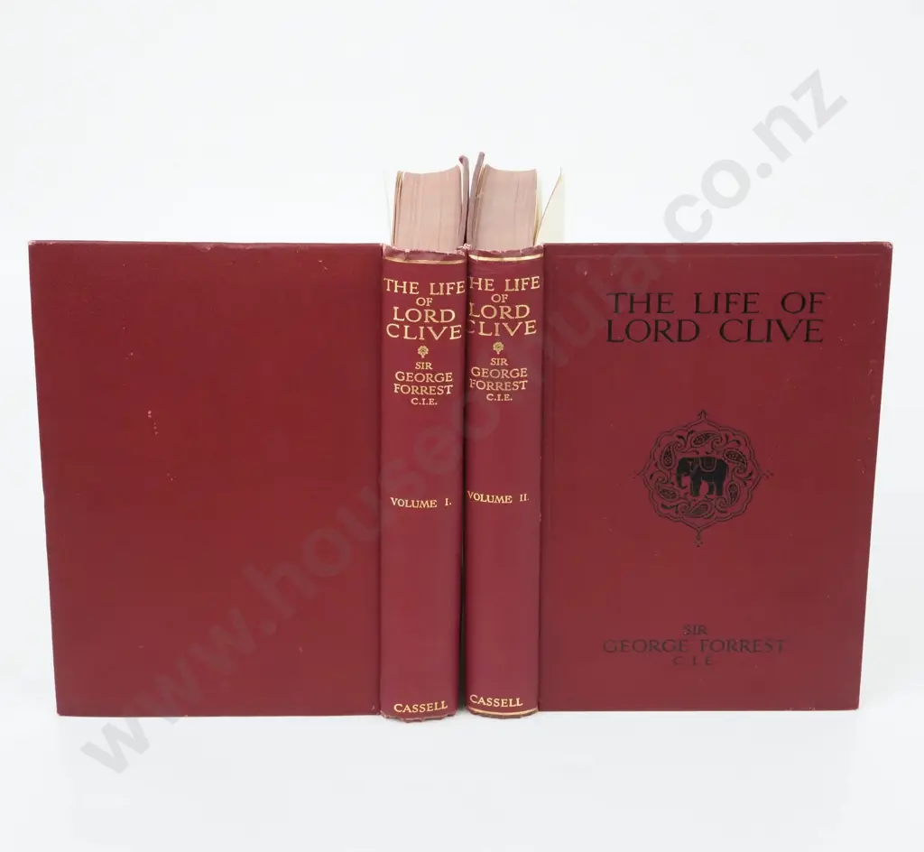 The Life of Lord Clive, George Forrest, 2 Vols, Cassell, London 1918 Image 1++