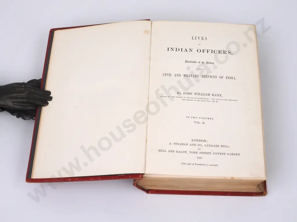 Kayes, John W.; Lives of Indian Officers (2 Vols) Image 1++