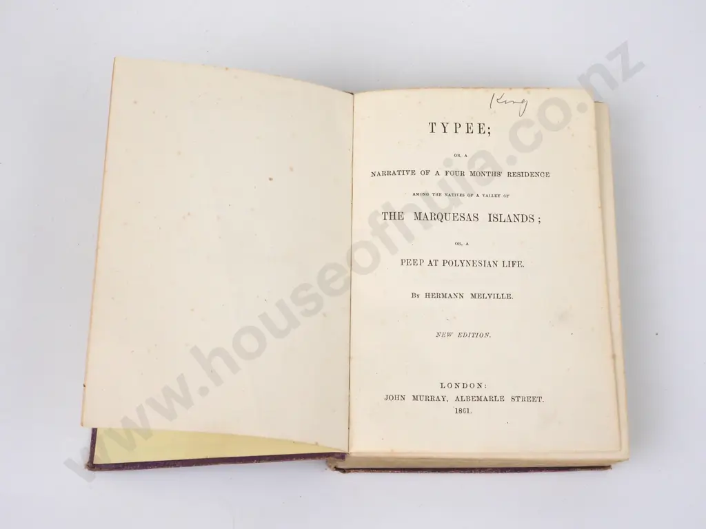 Melville, Hermann; A Peep at Polynesian Life Image 1++