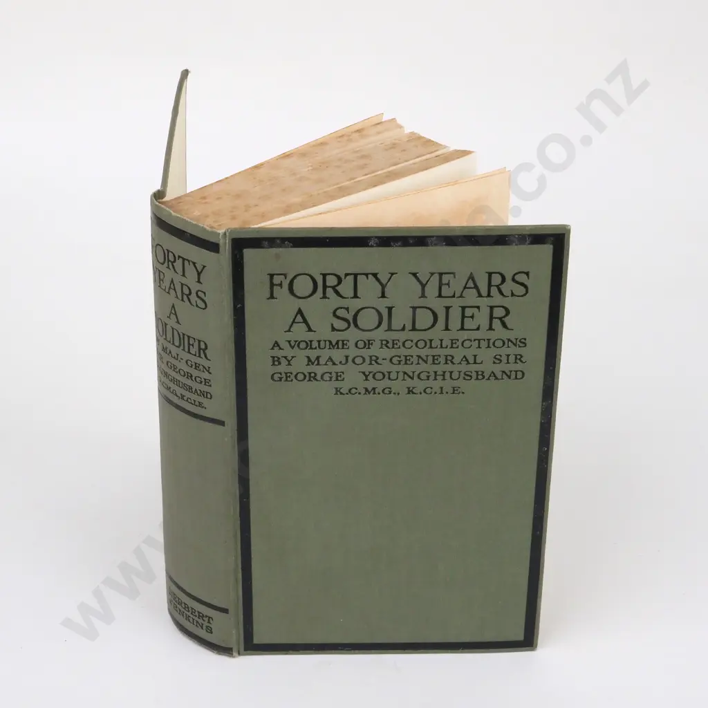 Forty Years a Soldier, Younghusband 1923, 1st Ed Image 1++