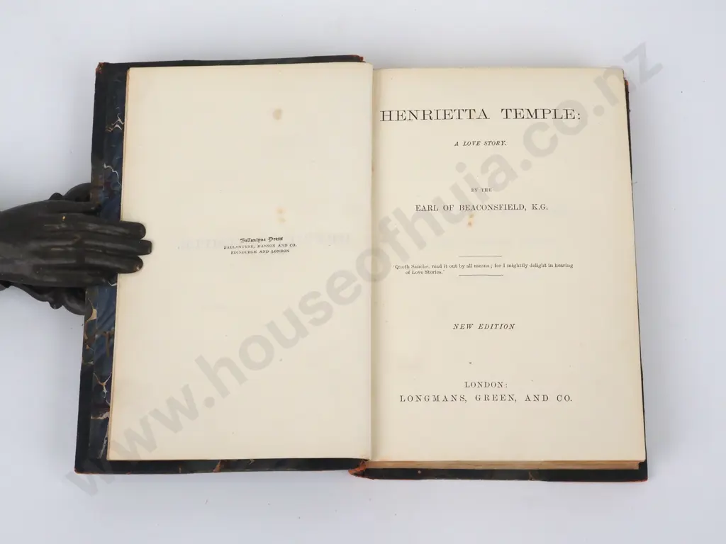 Book. Henrietta Temple: A Love Story. One Volume From  the Works of Beaconfield Image 1++