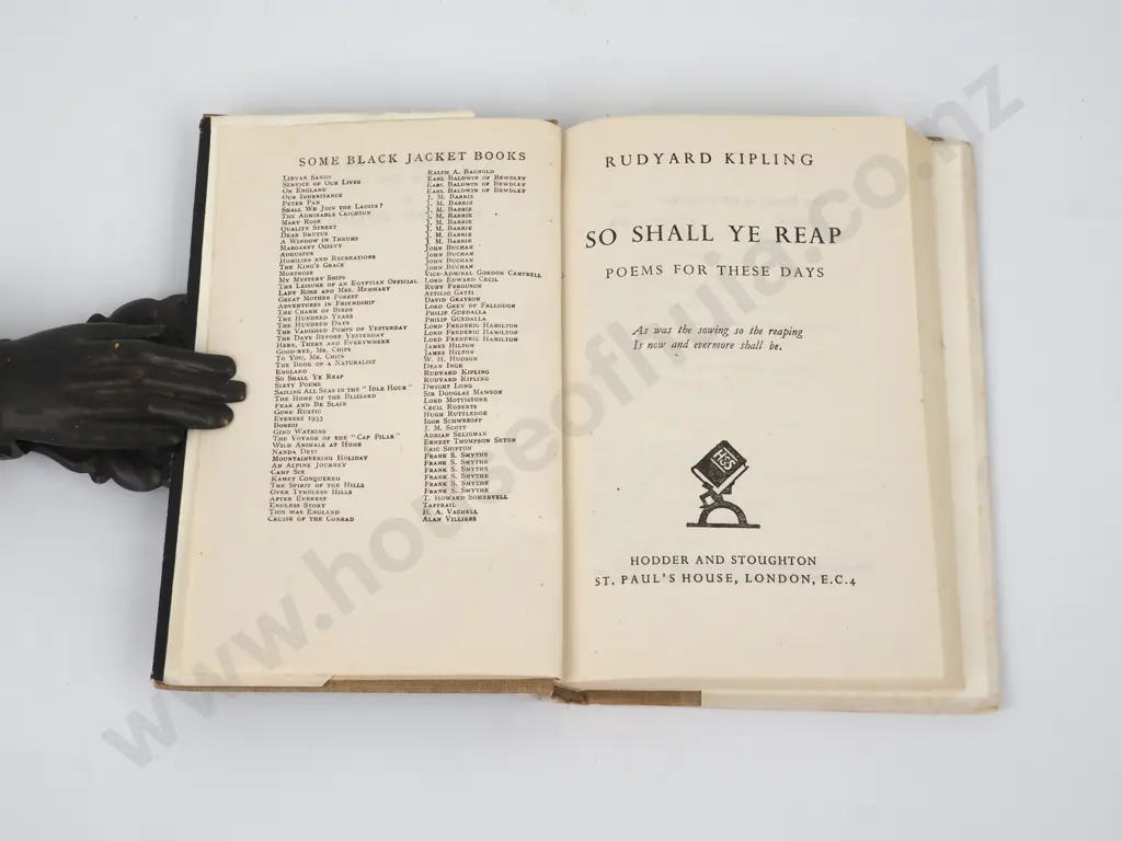 Kipling, Rudyard; So Shall Ye Reap Image 1++