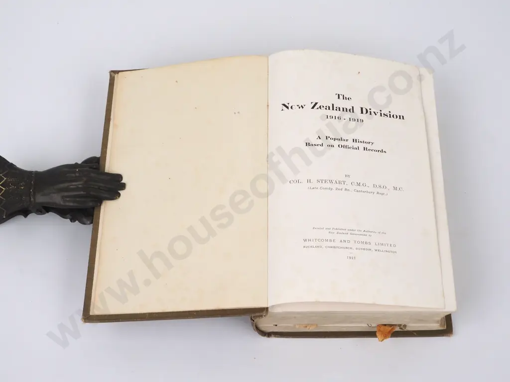 Stewart, Col. H.; The New Zealand Division 1916-1919, and one other Image 1++
