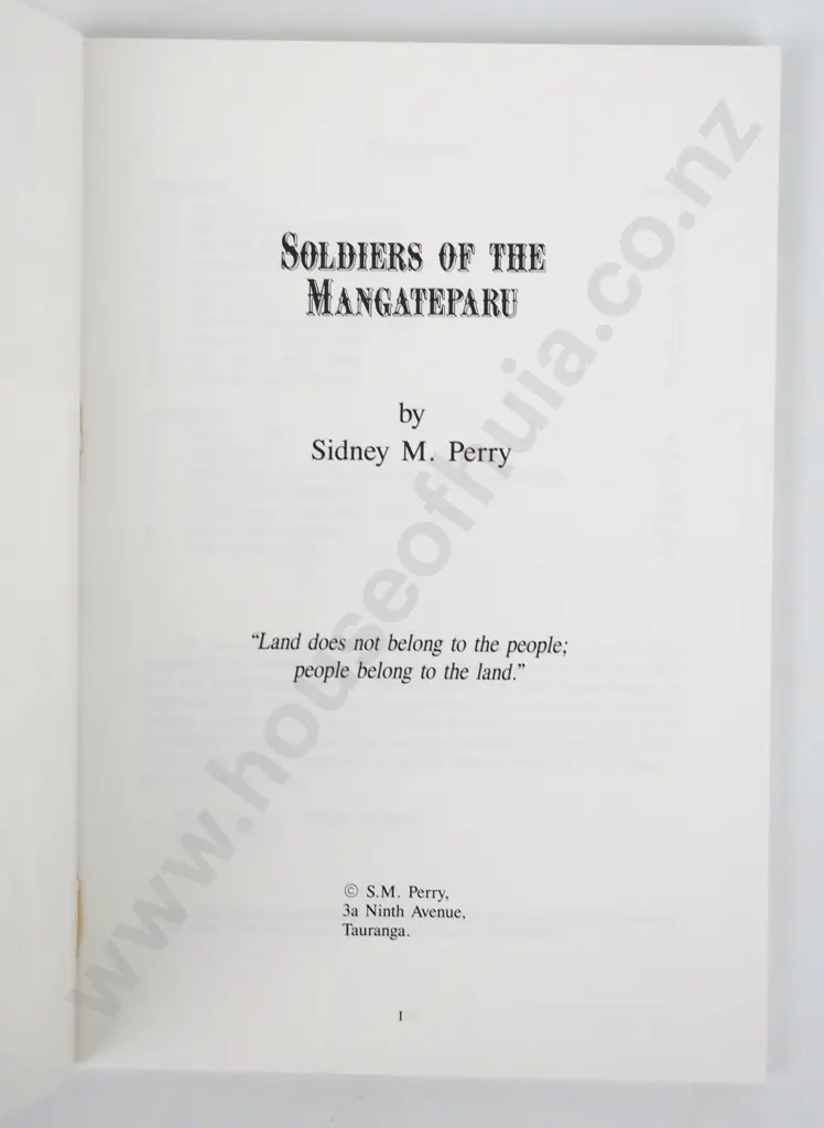 Perry, Sidney M.; Soldiers of the Mangateparu Image 1++