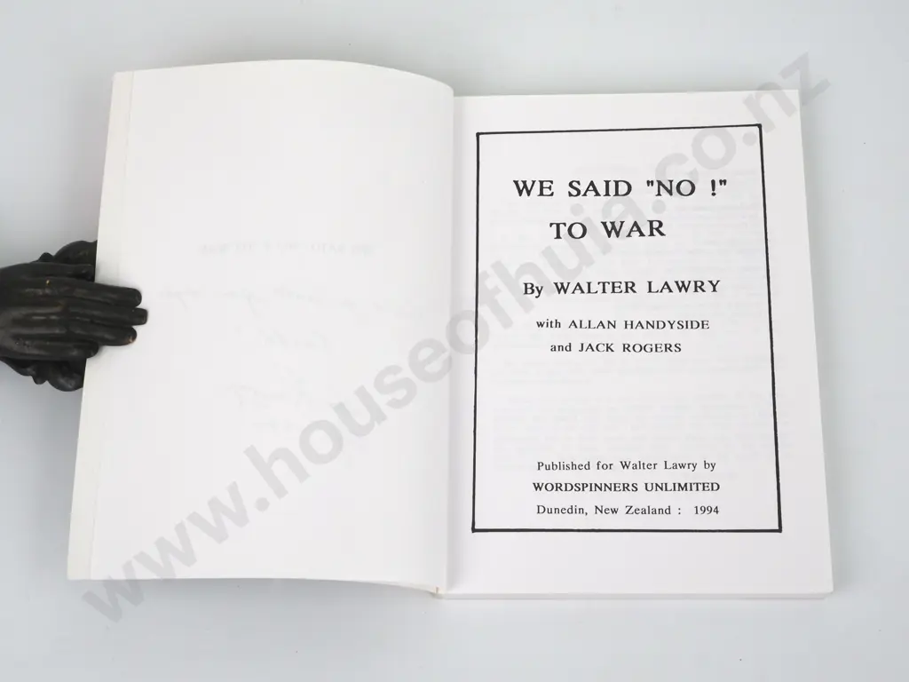 Lawry, Walter; We Said "NO!" to War Image 1++