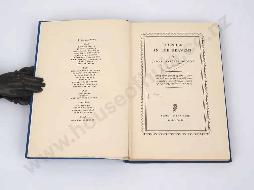 James Lansdale Hodson, Thunder in the Heavens, Wingate, 1947. Image 1++