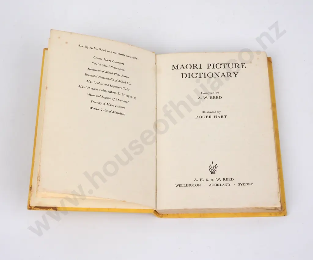 A. W. Reed, Maori Picture Dictionary; Illustrated by Roger Hart, A. H & A. W. Reed, 1965. Image 1++