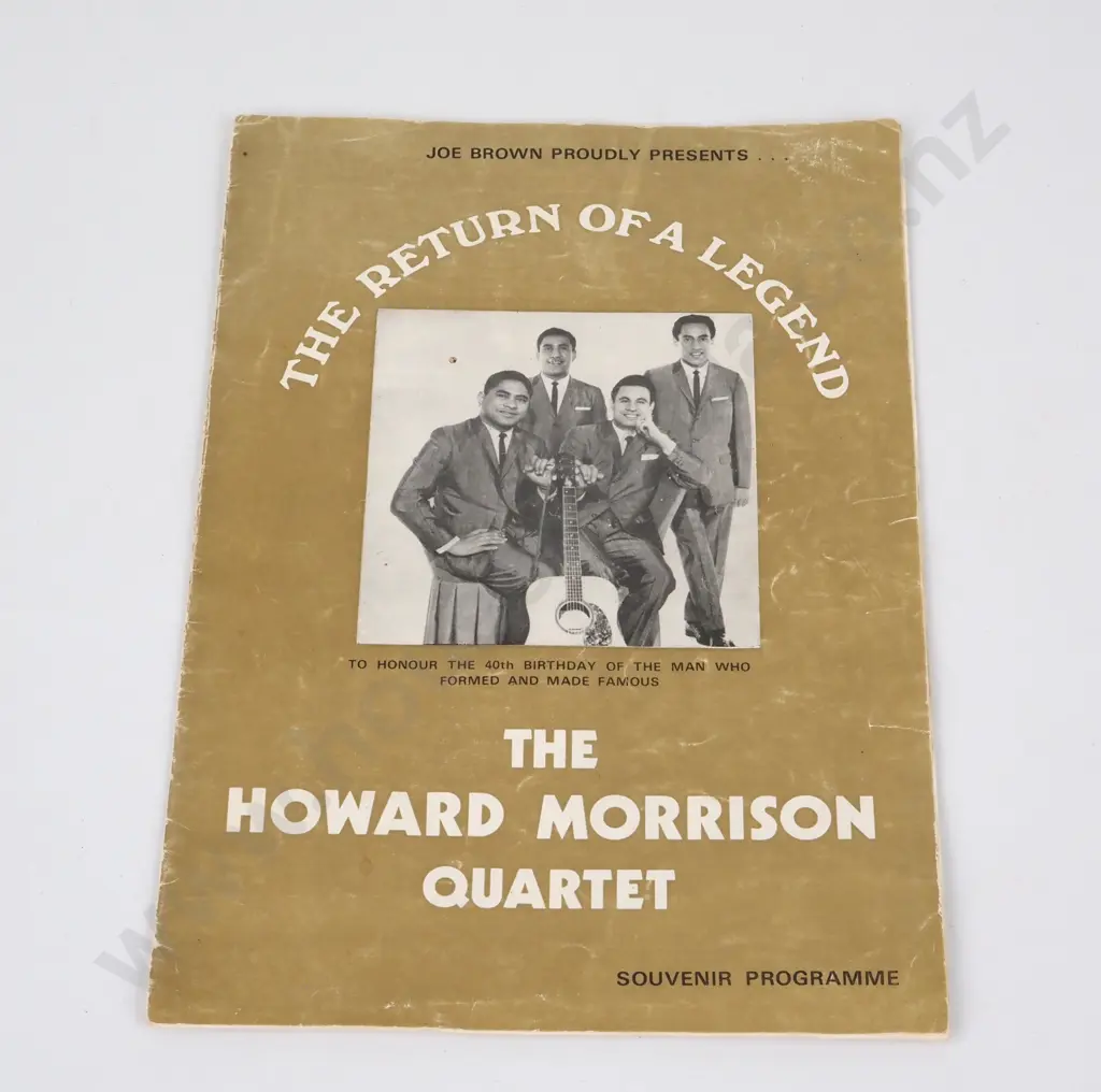 Souvenir Programme - The Howard Morrison Quartet. Presented By Joe Brown. Including Other Artists. Image 1++