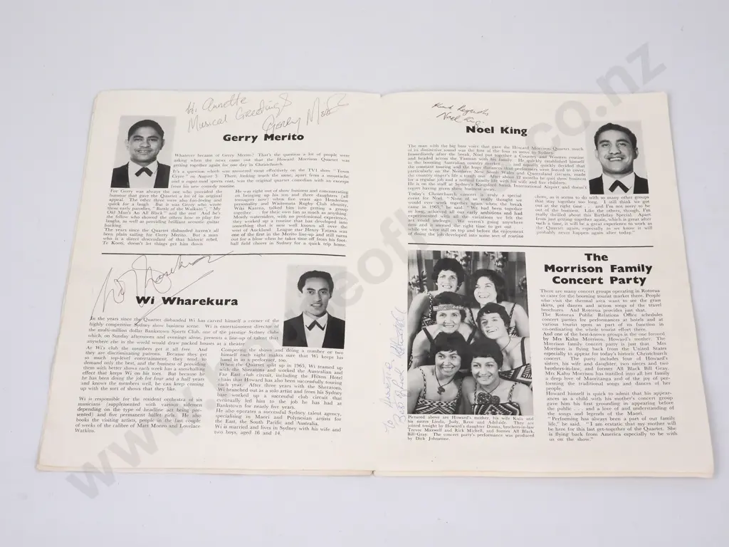 Souvenir Programme - The Howard Morrison Quartet. Presented By Joe Brown. Including Other Artists. Image 1++