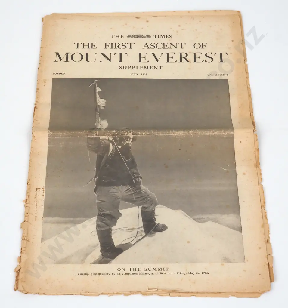 The Times Supplement; The First Ascent of Mount Everest Image 1++
