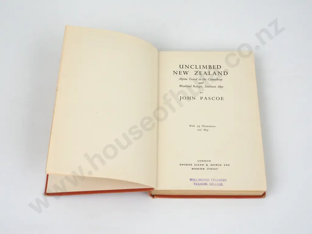 Pascoe, John - Unclimbed New Zealand, George Allen &  Unwin Ltd, 1950, Second Edition Image 1++