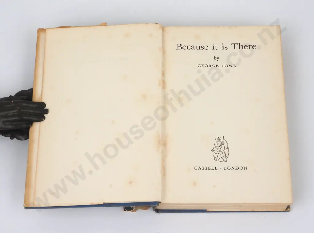 Lowe, George - Because it is There, Cassell, 1959, First Edition. Image 1++