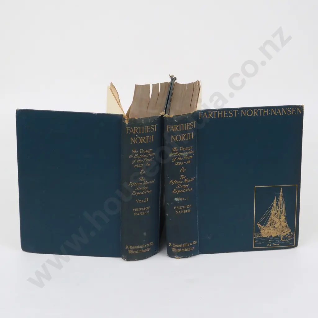 Nansen, Fridtjof; Farthest North; Nansen. Two Volumes. First Edition Image 1++
