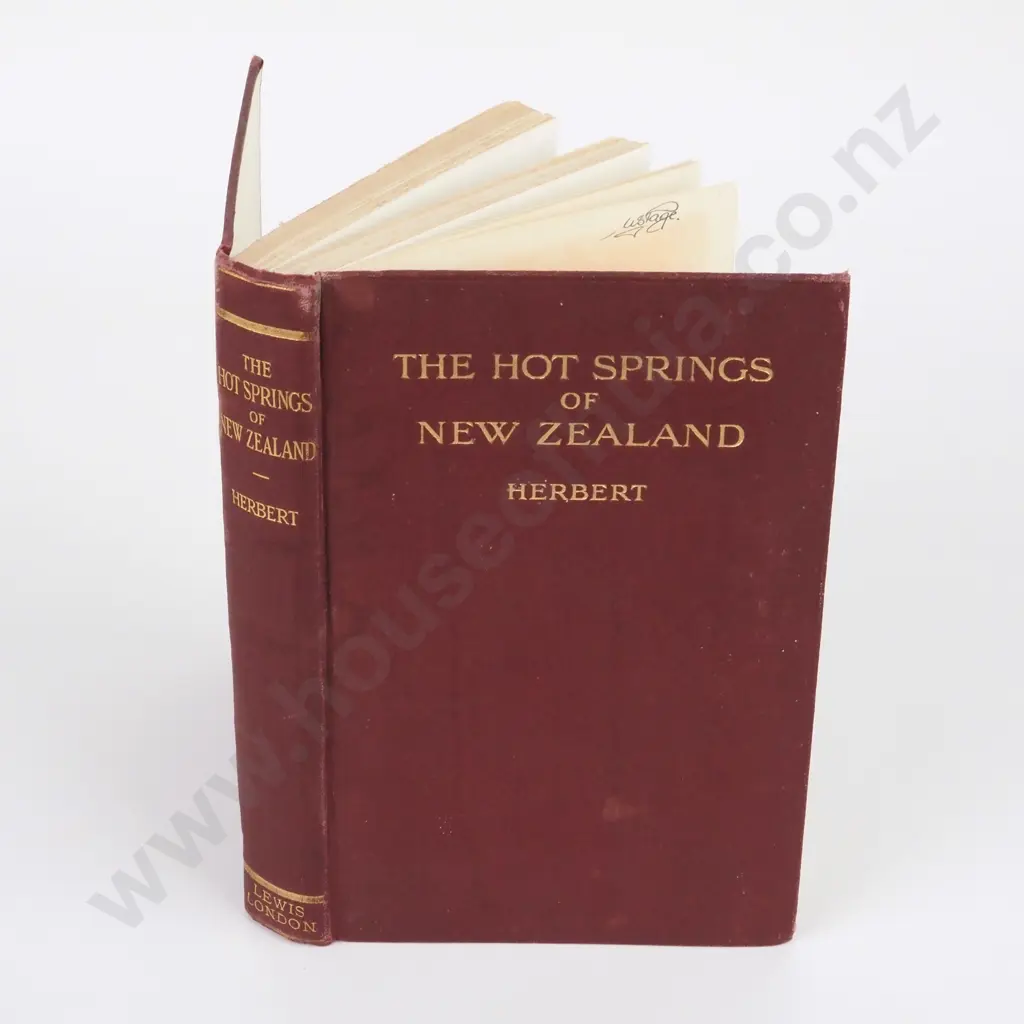Arthur Stanley Herbert, The Hot Springs of New Zealand, Lewis & Co Ltd, 1921, First Edition Image 1++