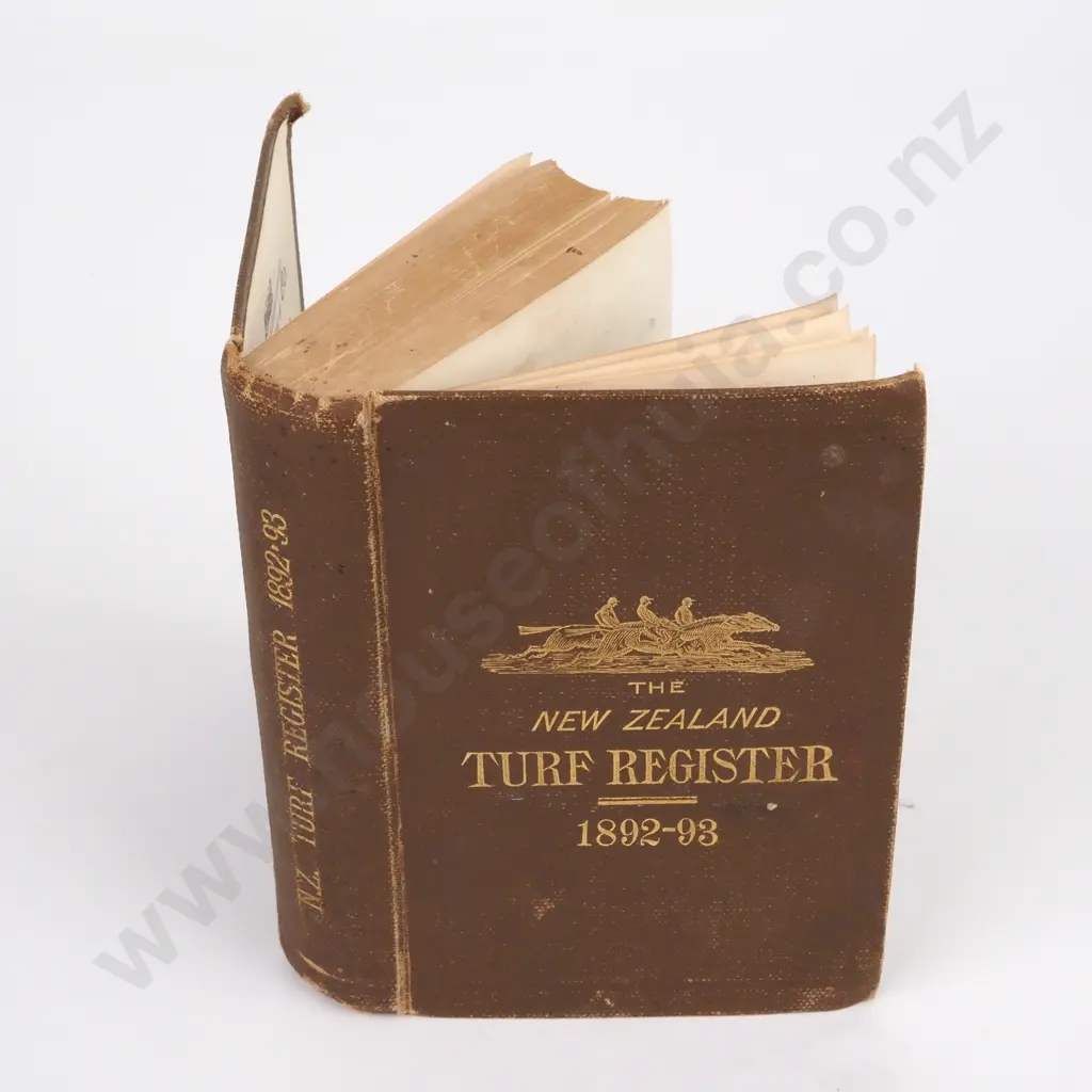 The New Zealand Turf Register 1892-1893. Printed By The Christchurch Press Co, Ltd  Image 1++