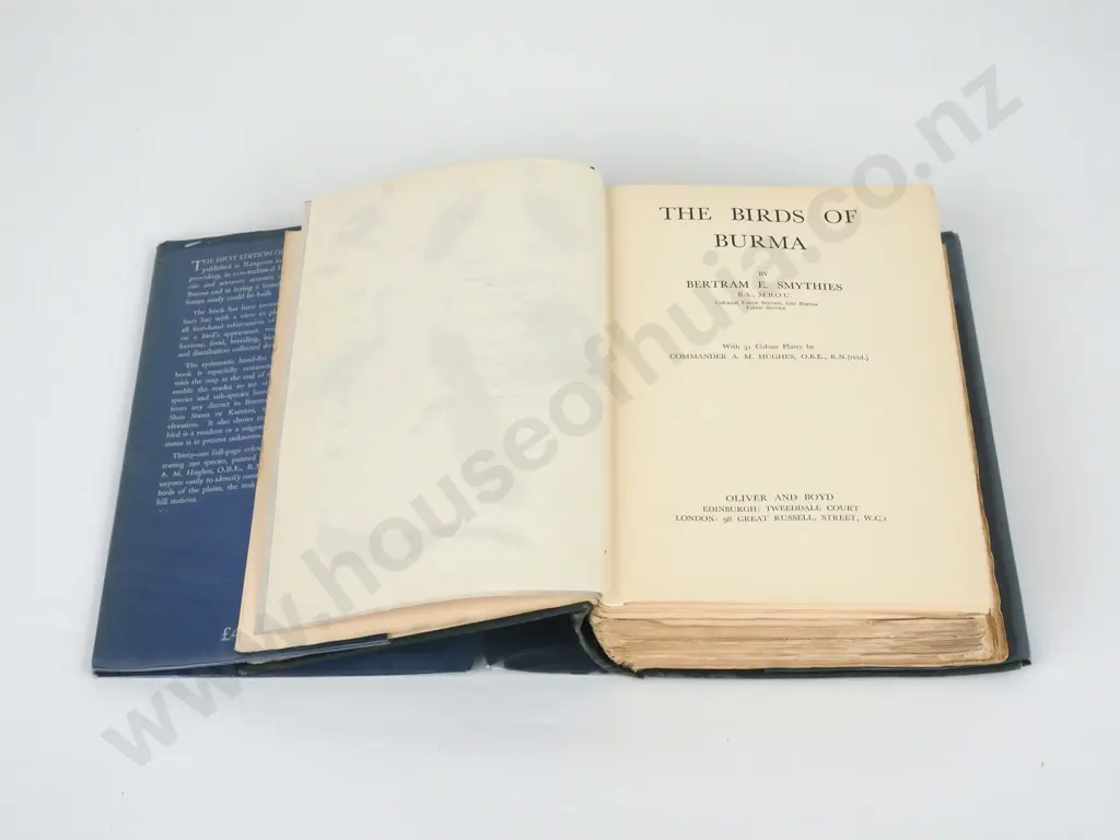 Smythies, Bertram E.; The Birds of Burma; Oliver and Boyd, Second Ed 1953. Image 1++