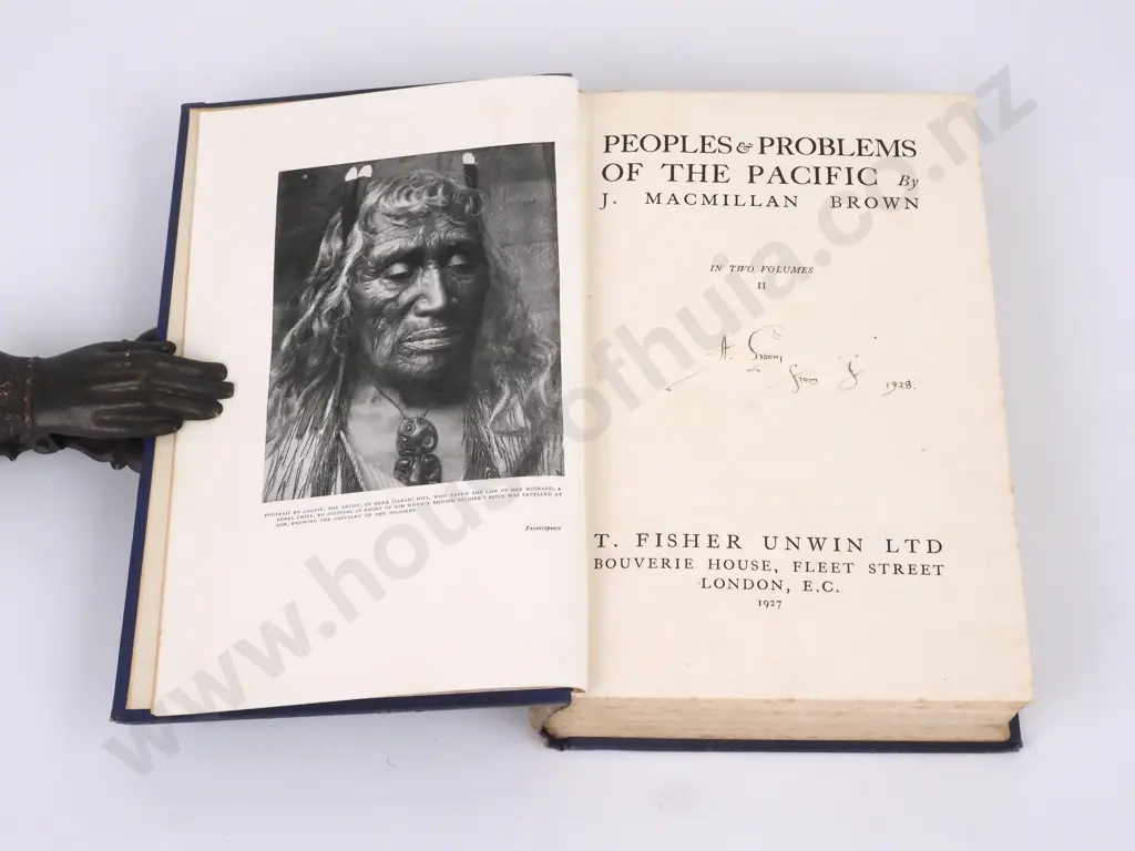 J. Macmillan Brown - People & Problems of the Pacific , 2 Vols, Both Volumes Inscribed by the Author Image 1++