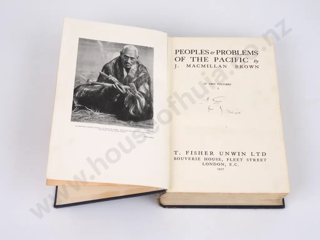 J. Macmillan Brown - People & Problems of the Pacific , 2 Vols, Both Volumes Inscribed by the Author Image 1++