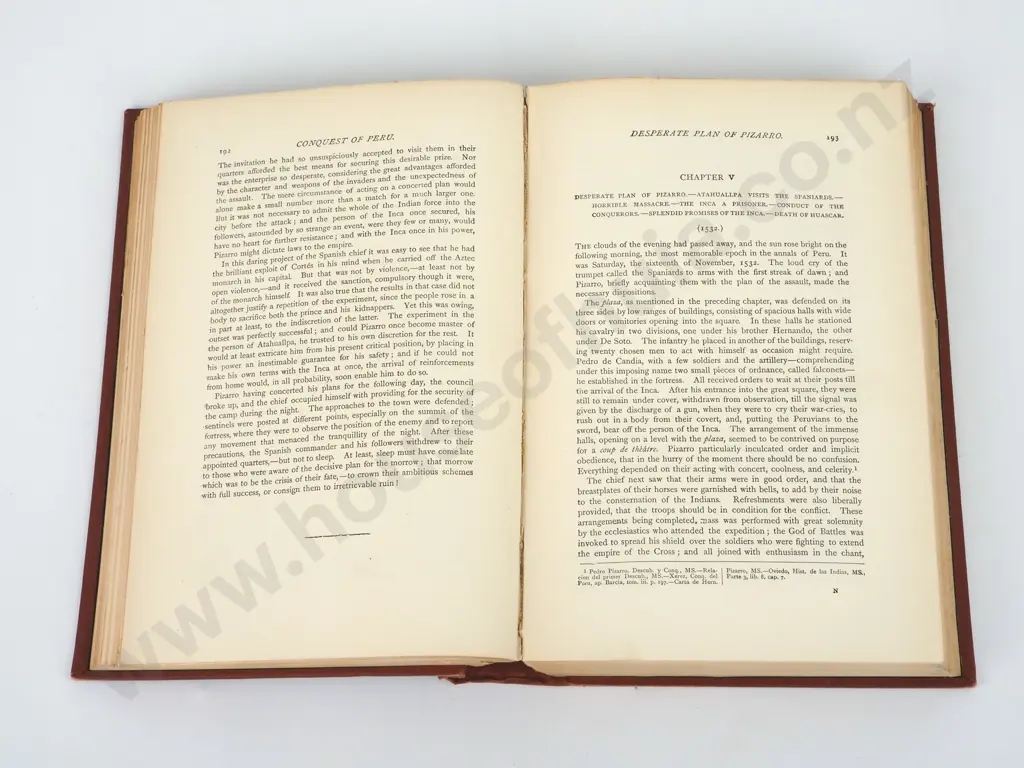 Prescott, William H.; History of The Conquest of Mexico and The History Of The Conquest of Peru; Bickers & Son, 1890. Image 1++