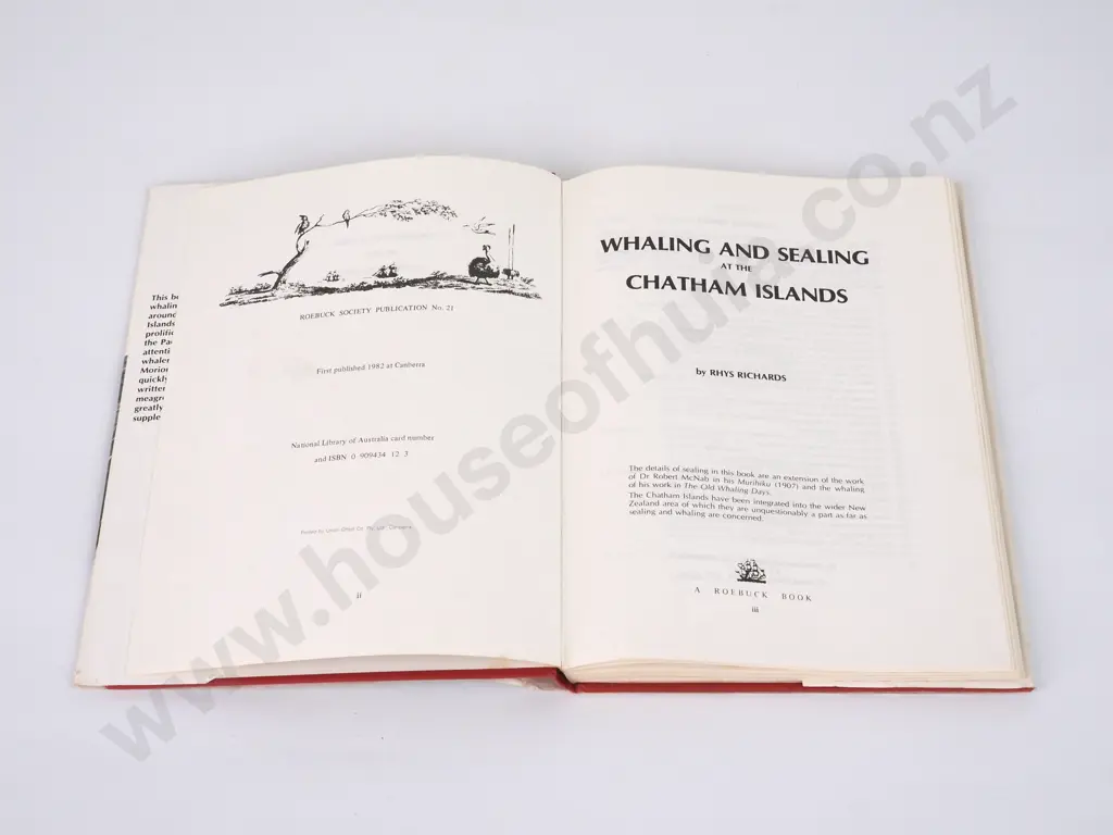 Richards, Rhys; Whaling And Sealing In The Chatham Islands; Roebuck Society Publication Image 1++