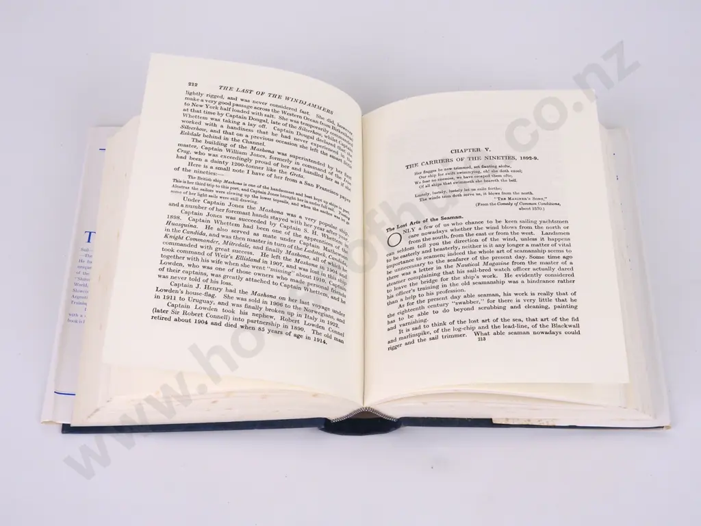 Lubbock, Basil; The Last of the Windjammers; Two Volumes; Brown & Ferguson, Reprint 1970. Image 1++