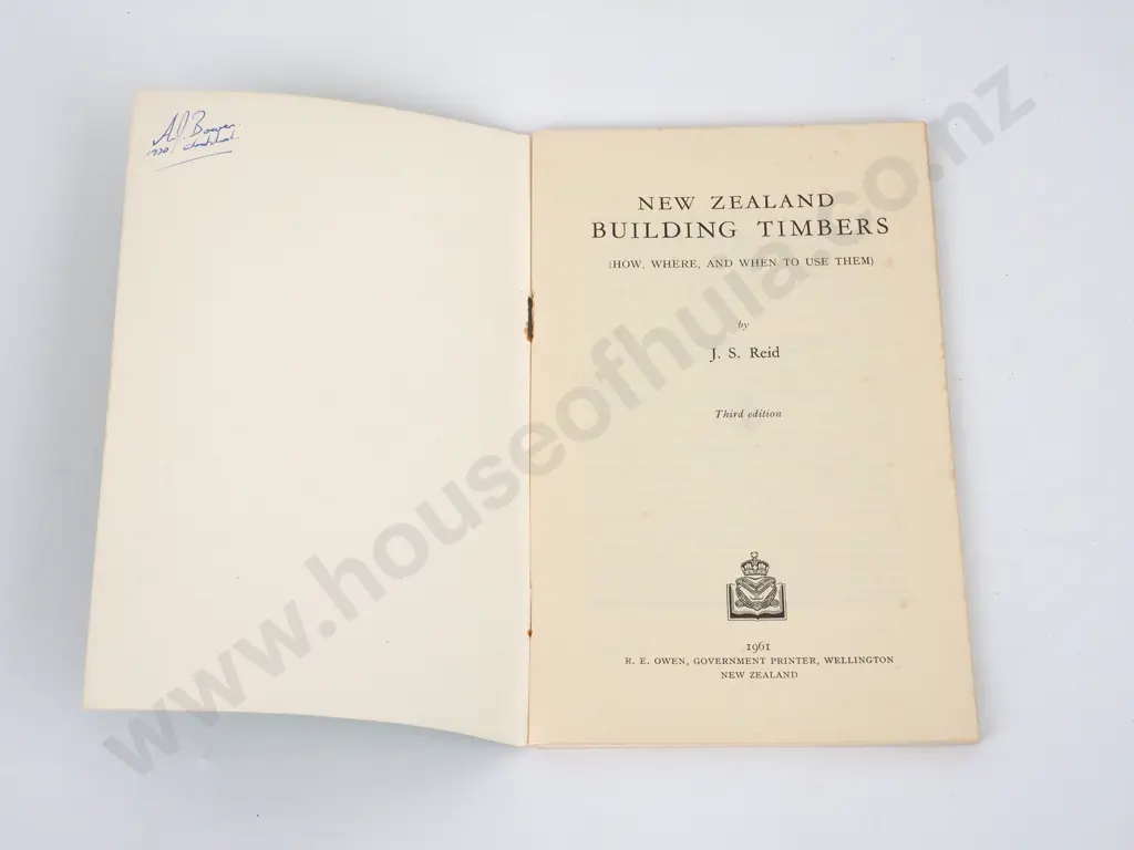 Reid, J.S.; New Zealand Building Timbers Image 1++