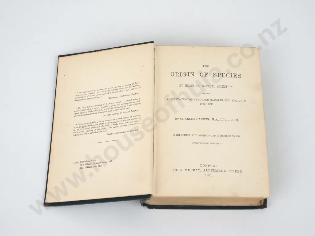 Darwin, Charles; The Origin of Species Image 1++