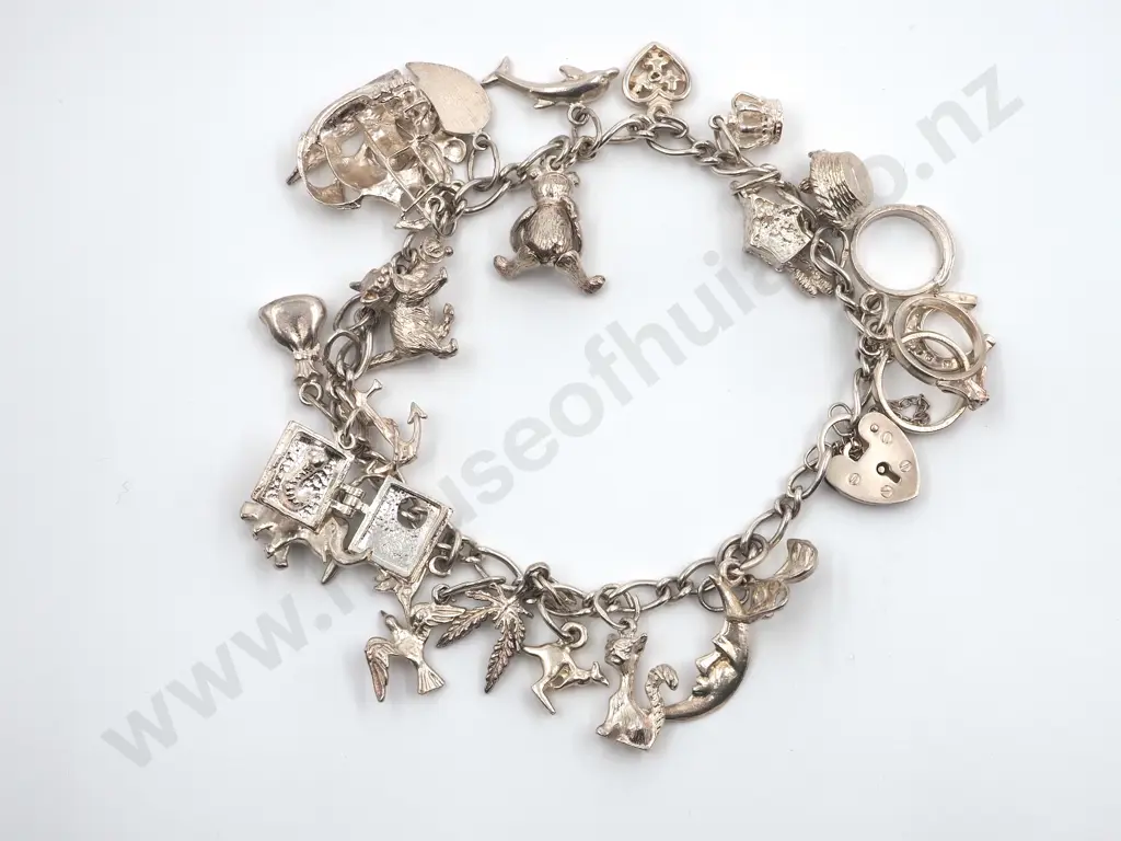 Ornate Sterling Silver Charm Bracelet Image 1++