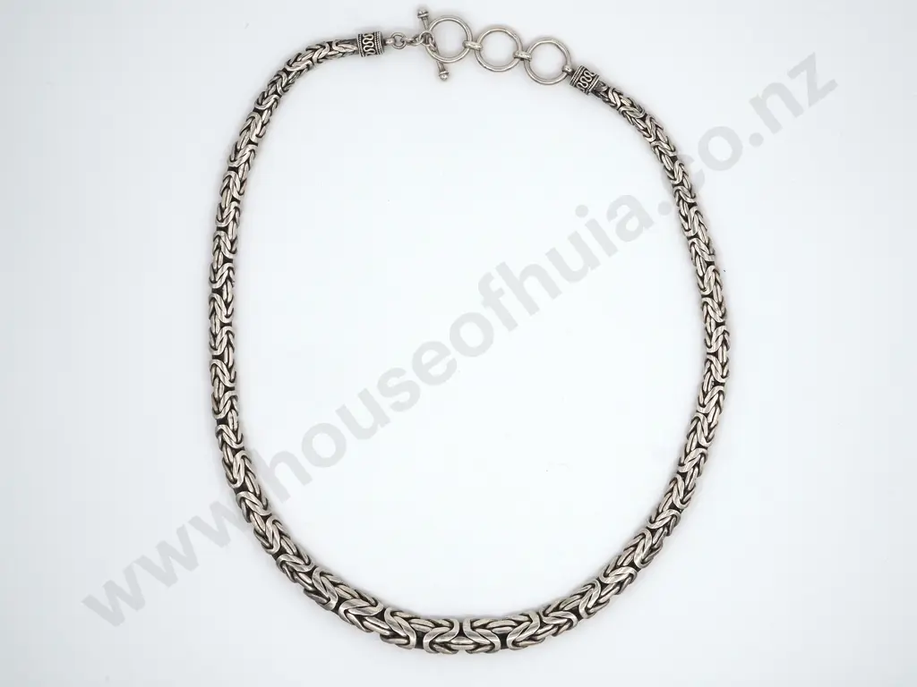 Sterling Silver Fancy Link Necklace Image 1++