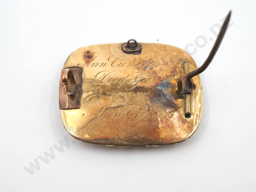 Exquisite 1841 Mourning Brooch - Testing 15ct Gold Image 1++
