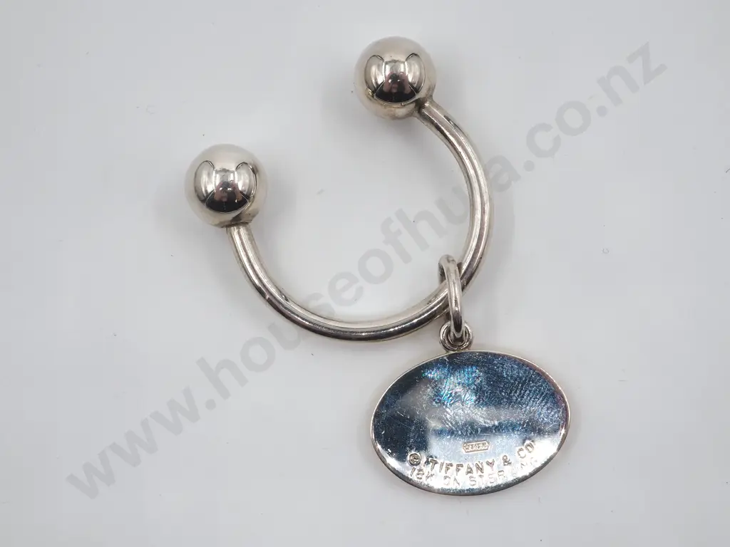 Tiffany & Co Sterling Silver & 18ct  Yellow Gold Key Ring Image 1++