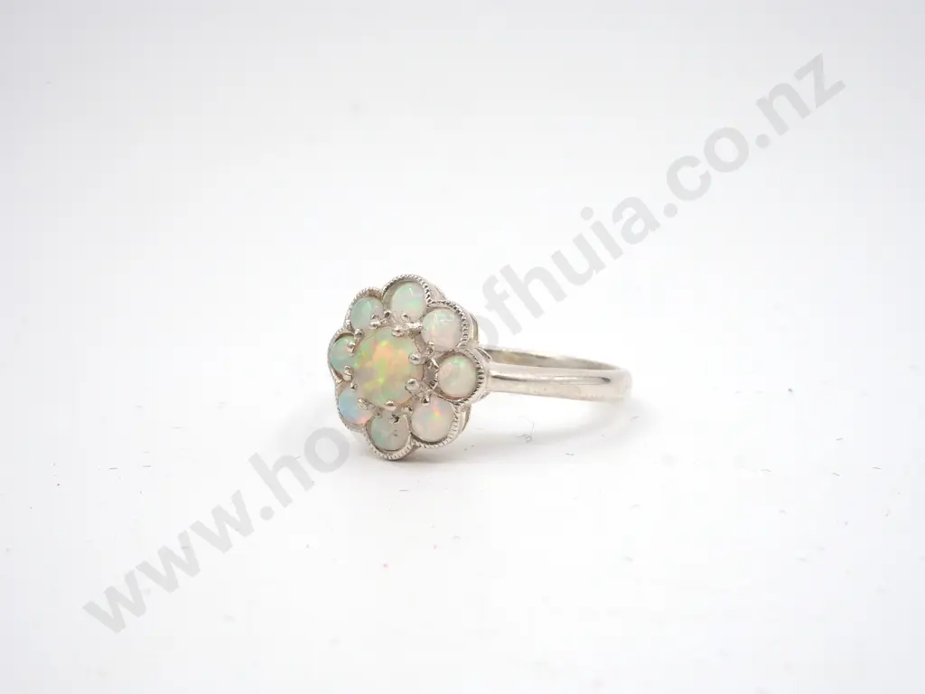 Sterling Silver Opal Ring Image 1++