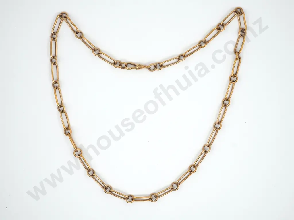 Modern 9ct Gold Paperclip Necklace Image 1++